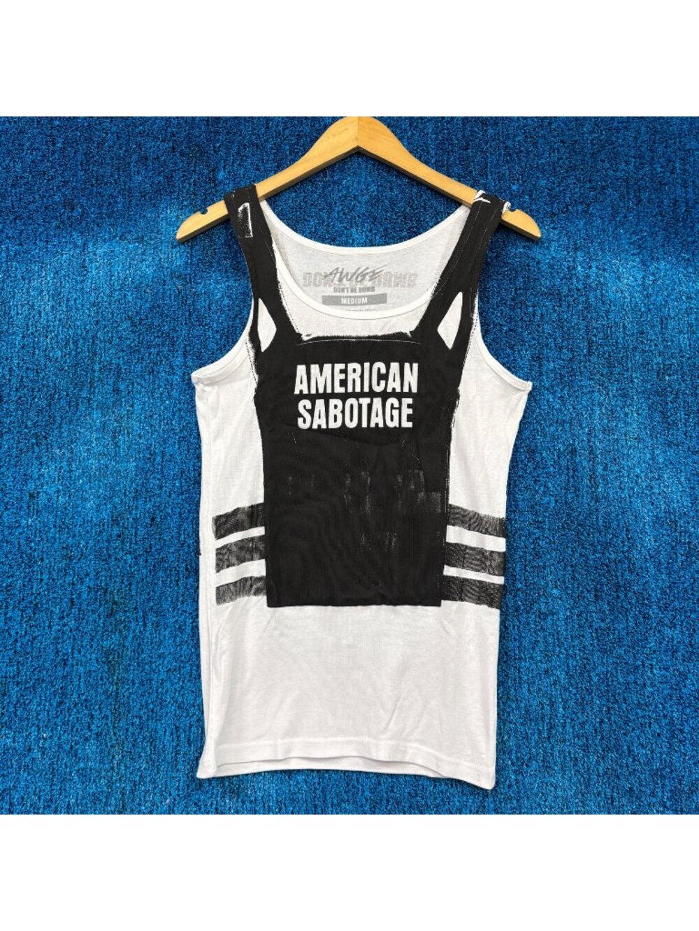Asap Rocky American Sabotage Rap White Tank Size Medium